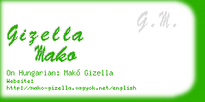 gizella mako business card