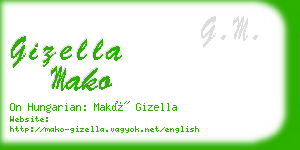 gizella mako business card